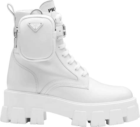 snow boots women prada|Prada boots with pouch white.